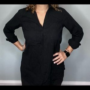 Black Linen Tunic. EUC.